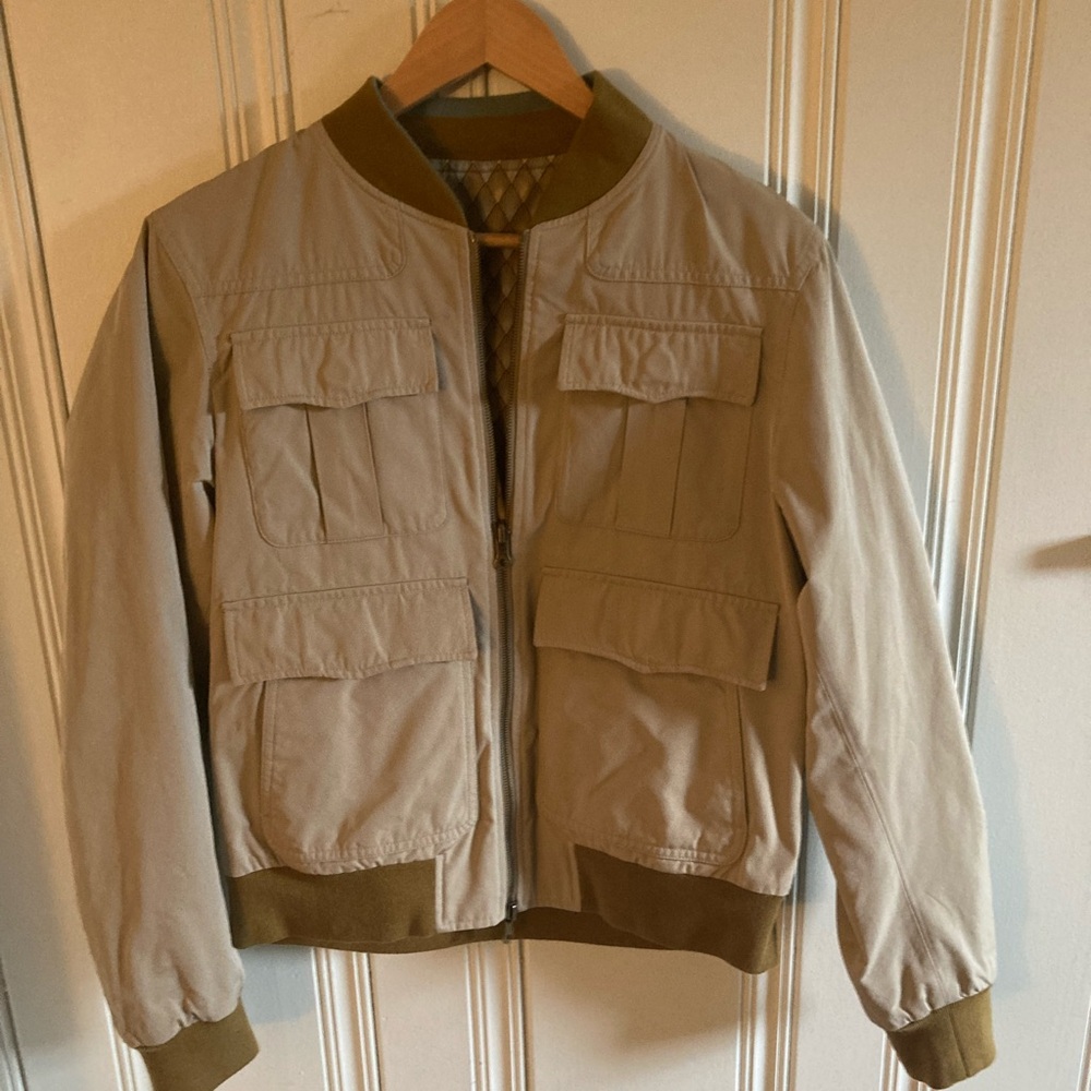 Dries Van Noten Tan Bomber Varsity Jacket